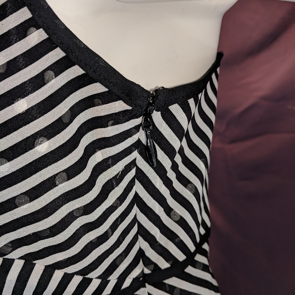 Ann Taylor | silk | Organza striped | size 2 | 💃 - Picture 7 of 8